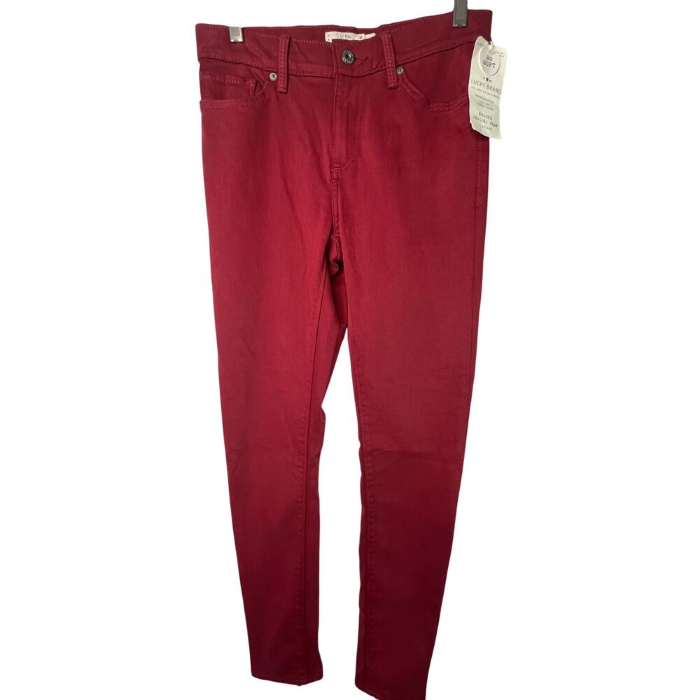 Lucky Brand Brooke Legging Jean in fall red, size 6/28, NWT